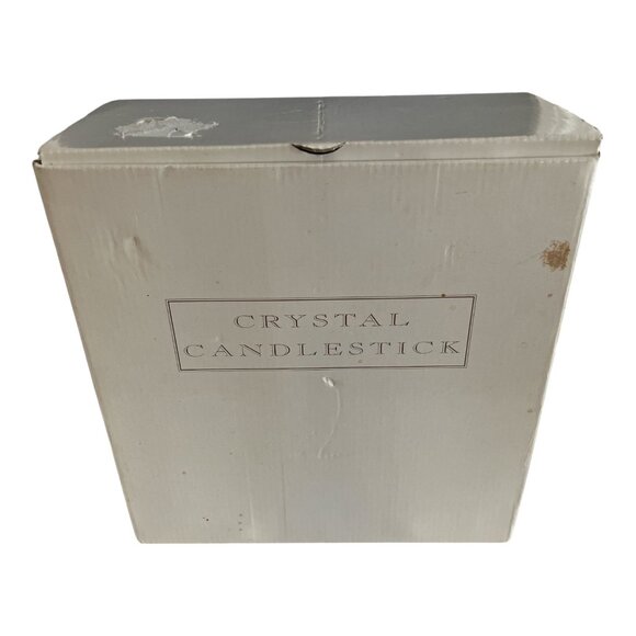 MCM Vincennes Crystal Candlesticks – Pair of Elegant French Glass Candle Holders - Picture 5 of 8